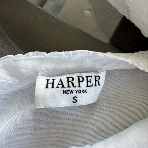 Harper Corset Elegant White Puff Sleeve Top - Picture 2 of 8